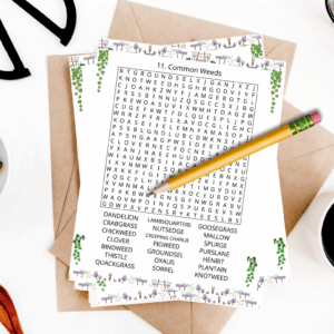 Gardening Fun - 20 Word Search Puzzles. Large print, fun for teens, adults & seniors