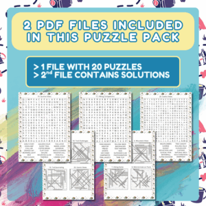 20 Hiking Trails Word Search Puzzles. Large print. For teens, adults & seniors.