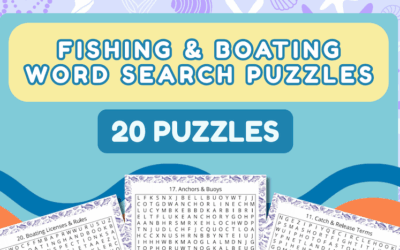 Fishing & Boating Word Search – 20 Puzzles
