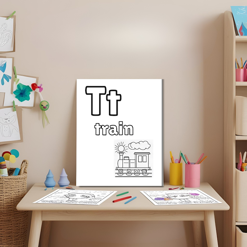 Letters, Numbers and Shapes: Coloring Book For Kids 2 to 6 - Image 8