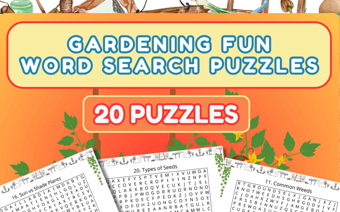 Gardening Fun Word Search – 20 Puzzles