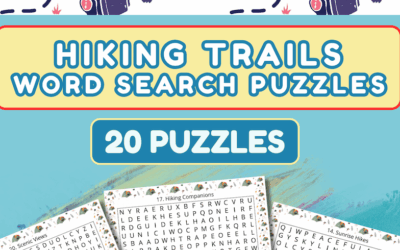 Hiking Trails Word Search – 20 Puzzles