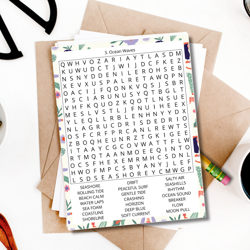 Mindful Moments "Relaxing Sounds" & "Zen Daily Life" Word Search - Image 4