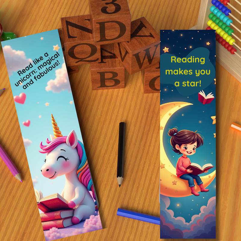 100 Colorful, Cute and Fun Printable Bookmarks for Kids. - Image 5