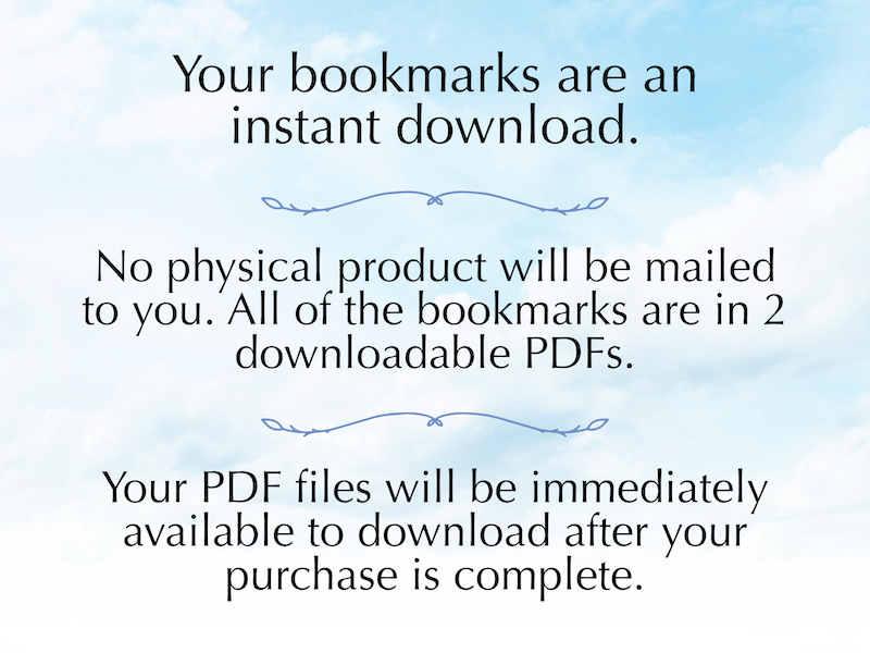 30 Printable Inspirational Bookmarks Adorned With Peaceful Trees & Clouds - Image 7