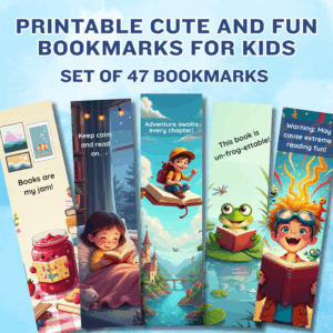 Cute kids' bookmarks. Teacher resource.