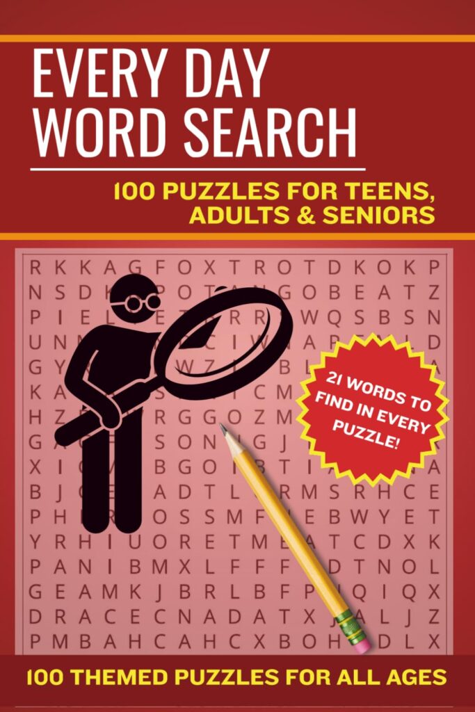 Every Day Word Search 100 puzzles. purchase on Amazon