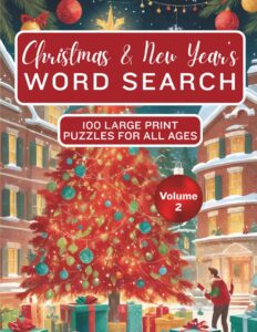 Christmas Word Search Volume 1 100 Large Print Winter Holiday Themes Puzzles Book Cover
