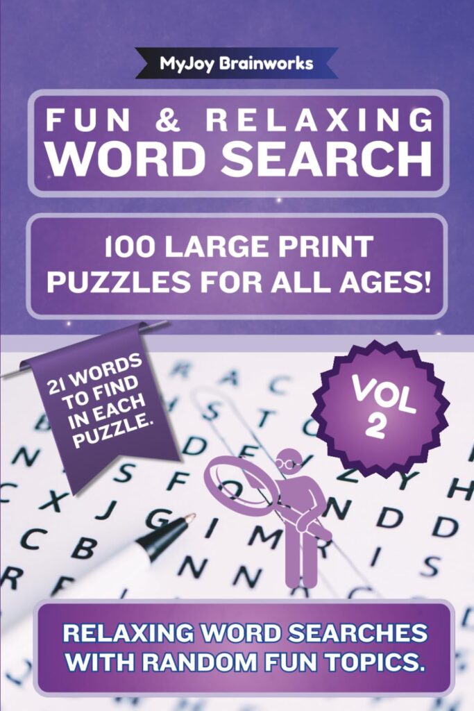 Fun & Relaxing Word Search Volume 2 100 Puzzles for All Ages