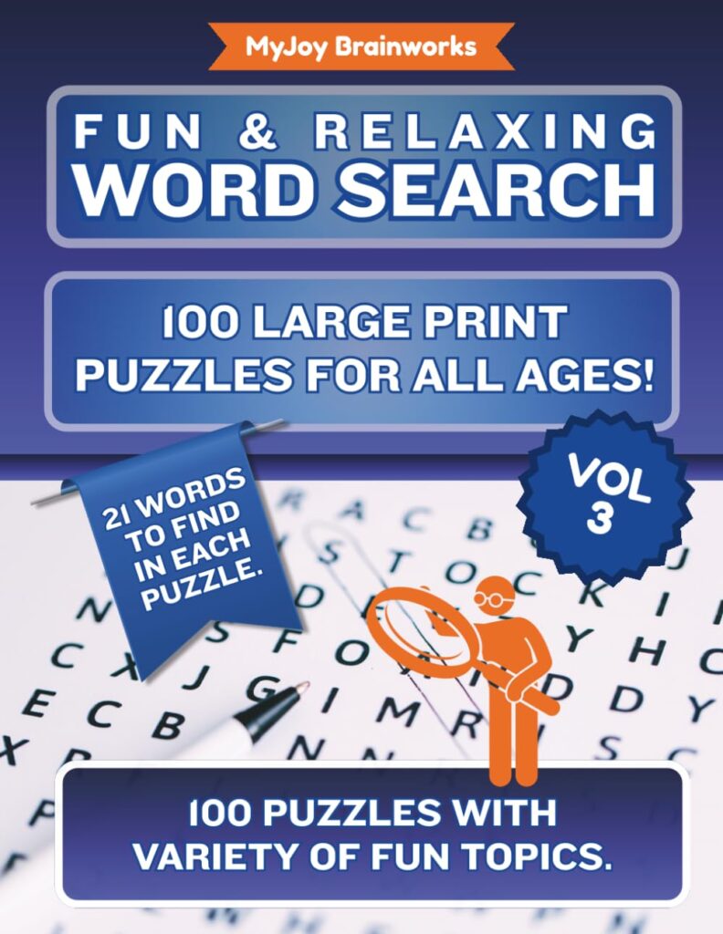 Fun & Relaxing Word Search Vol 3 100 themed puzzles