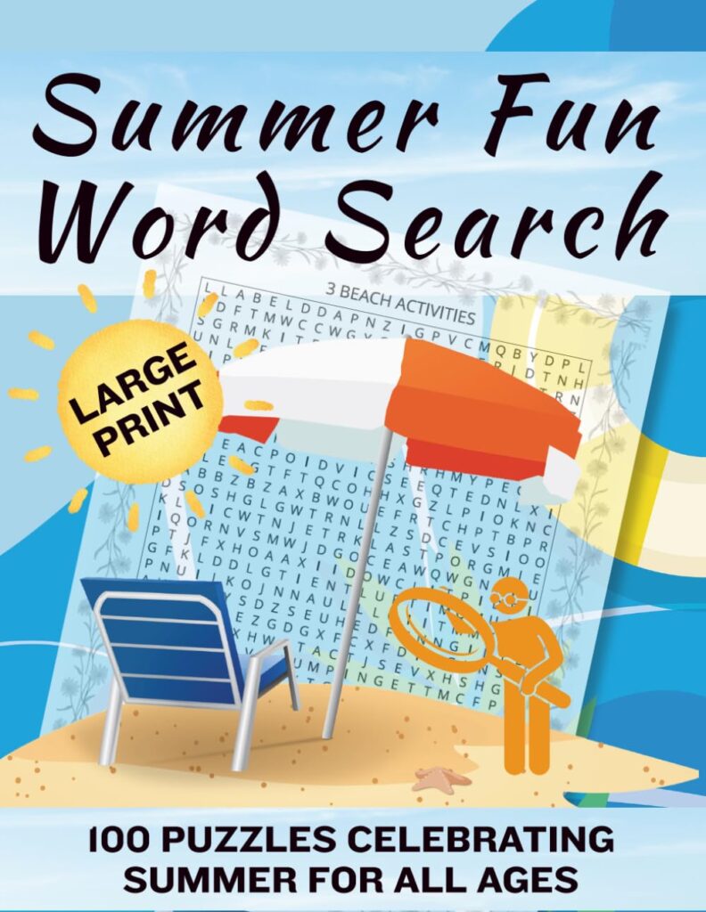 Summer Fun 2026 Word Search 100 Large Print Summery Puzzles Book Cover