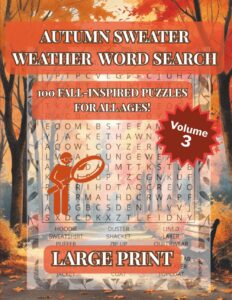 Autumn Word Search Sweater Weather Vol 3 100 Puzzles Cover