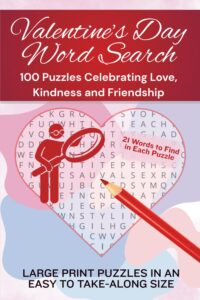 Valentine's Day Word Search 100 Large Print Puzzles Book Cover