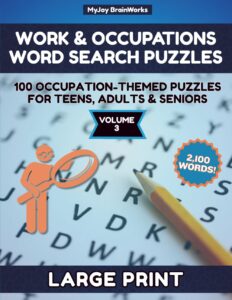 Work & Occupations Vol 3 Word Search 100 Puzzles Cover